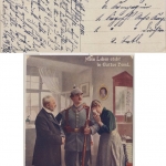 Bayern - Mitterskirchen T. Hirschhorn Posthilfstelle viol Ra3 Feldpostkarte 1915