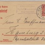 Bayern - Spielmannsau T. Oberstdorf Posthilfstelle viol. Ra3 15 Pfg. Ganzsache