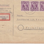 AM-Post - 3x12 + 6 Pfg. Einschreibebrief Hildesheim - Dransfeld 1946 - Notkuvert