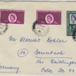 England - 7. Commonwealth Conference 3 Werte Brief Ilkeston - Waiblingen 1961