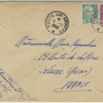Frankreich - Poste aux Armees Brief n. Laon 1950 lt. hds. Vermerk "Offenburg"