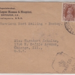 Indien - Baitalpur 1942 Zensurbrief n. USA (Chicago) engl./amerik. Doppelzensur