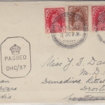Indien - Chhindwara 1942 Zensurbrief n. ENGLAND (Droitwitch)