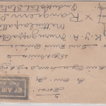 Burma - 2 + 1 1/2 A. Luftpostbrief Thangua - Rangiem (Indien) 1946