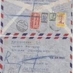 Afghanistan - Kabul 1954 Luftpost Einschreibebrief n. ÖSTERREICH (Salzburg)