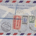 Afghanistan - Kabul 1954 Luftpost Einschreibebrief n. ÖSTERREICH (Salzburg)
