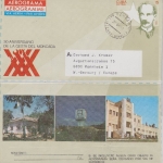 Karibik - 15 C. Ganzsache Aerogramme Hotel Internacional n. Mannheim 1987