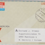 Karibik - 15 C. Ganzsache Aerogramme Hotel Internacional n. Mannheim 1987
