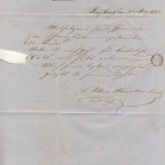 Schweiz - Paketbegleitbrief/privater Bote Lenzburg - Wohlen 1862 m. Inhalt