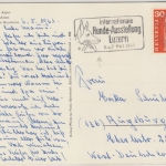 Schweiz - Luzern 1961 Int. Hunde Ausstellung Masch.werbestpl. Karte n. Augsburg
