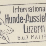 Schweiz - Luzern 1961 Int. Hunde Ausstellung Masch.werbestpl. Karte n. Augsburg