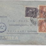 Chile - Santiago 8.7.41 Luftpostbrief n. Meerane - OKW-Durchlaufzensur