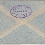 Chile - Santiago 8.7.41 Luftpostbrief n. Meerane - OKW-Durchlaufzensur