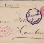 Guatemala - 10 Ctv. Ganzsache Brief n. Hamburg 1896