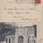 Gibraltar - 1 P. Ansichtskarte (South Port Gates) n. USA 1905