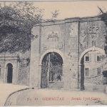Gibraltar - 1 P. Ansichtskarte (South Port Gates) n. USA 1905