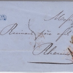 NDP/Frankreich - Frankfurt a.M. 1868 Portobrief PD gestichen ! n. Rheims