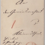 Thurn & Taxis - Weimar 7/8 roter Fingerhut-K1 Paketbegleitbrief 1851