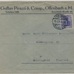 DR - 80 Pfg. Germania Brief n. FINNLAND Offenbach - Helsingfors 1921