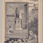 Österreich - Salzburg, Mozart-Denkmal, sw-AK gelaufen 1900 n. München