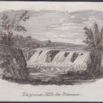 USA - Die großen Fälle des Potomac, Original-Stich 19. Jhdt., ca. 11x9 cm -