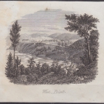 USA - West Point, Original-Stich 19. Jhdt., ca. 11x9cm - siehe auch allgemeine