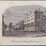 USA - Colman's Broadway New York, Original-Stich 19. Jhdt., ca. 11x9cm - siehe