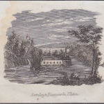 USA - Barclays Eisenwerke Ulston, Original-Stich 19. Jhdt., ca. 11x10cm - siehe