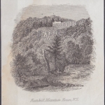 USA - Kattshill Mountain House New York, Original-Stich 19. Jhdt., ca. 10x11cm