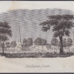 USA - Newhaven Conneticut, Original-Stich 19. Jhdt., ca. 12x8cm - siehe auch