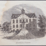 USA - Statehouse Newport, Original-Stich 19. Jhdt., ca. 12x10cm - siehe auch