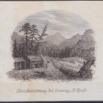 USA - Neue Ansiedelung bei Conway N.Hpsh, Original-Stich 19. Jhdt., ca. 10x9cm