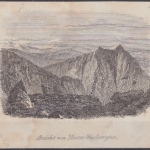 USA - Ansicht von Mount Washington, Original-Stich 19. Jhdt., ca. 12x9cm -