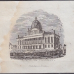 USA - Statehouse Boston, Original-Stich 19. Jhdt., ca. 12x10cm - siehe auch