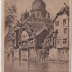 Bayern, Nürnberg - Synagoge, sw-Künstlerkarte, ungelaufen ca. 1930