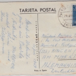 Spanien - Textilkarte Tracht, gelaufen v. mallorca 1959