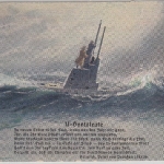 U-Bootsleute, Farb-AK m. Gedicht (U-Boothilfe Berlin) Feldpost v. Kreuznach 1916