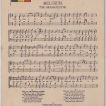 Belgien - The Brabanconne (belg. Nationalhymne), Musik-AK m. Flagge - gelaufen