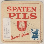 BRD - 50 Pfg. Unfallverhütung Bierdeckel (Spaten Pils) als "Ortsbrief"