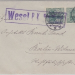 DR - Wesel P.K. Geprüft und zu befördern Zensur Ra1 Brief Wesel - Berlin 1915