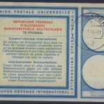 BRD - 75 Pfg. Internationaler Antwortschein Ausgabe Wiesbaden 1974