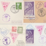 BRD - Sonderflugpost Freudenstadt/5 Jahre EAPC 1958 4 Belege Fallschirm-Abwurf