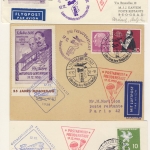 BRD - Sonderflugpost Freudenstadt/5 Jahre EAPC 1958 4 Belege Fallschirm-Abwurf