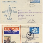 DDR - Dt. Lufthansa/DDR 1960 Erstflug Berlin-Moskau u. retour 2 Schmuckkuverts