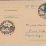 DDR - Böhlitz-Ehrenberg 1955 Handwerbestpl. 10 Pfg. Pieck Antwort-GA/A-Teil