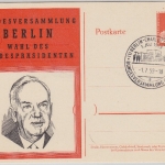 Berlin - 8 Pfg. Bauten II Zudruck Bundesversammlung Wahl d. Bundespräsidenten