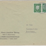 BRD - 10 Pfg. Heuss I (x) + 10 Pfg. Heuss Med. Brief Villingen - Konstanz 1959