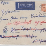 Berlin - 25 Pfg Bauten I Luftpostbrief Spandau - Trier weiter n. Rheinbrohl 1950