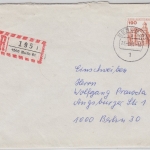 Berlin - 190 Pfg. Burgen & Schlösser Ortsbrief Einschreiben Berlin 61 1981
