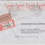 BRD - 200 Pfg. Frauen 4er-Str. Einschreiben-Rückschein Seefeld - Starnberg 1993